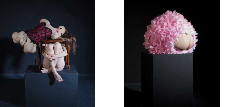 Pink feathers, torso by Justyna Koeke