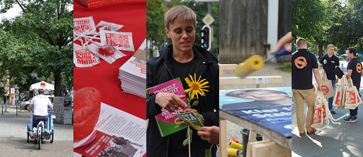 Straßenwahlkampf in Deutschland