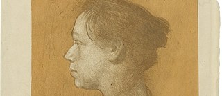 Selbstbildnis im Profil nach links, Januar 1899