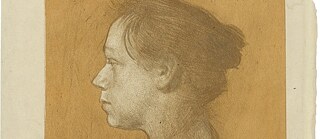 Selbstbildnis im Profil nach links, Januar 1899