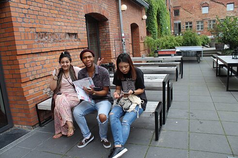 With 2 of Goethe Talents' participants (S. Africa, Taiwan), with whom I collaborated