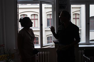 Gespräch mit Frank, Piranha Records Büro