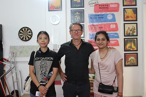 Josee, Frank & I (Piranha Records office)