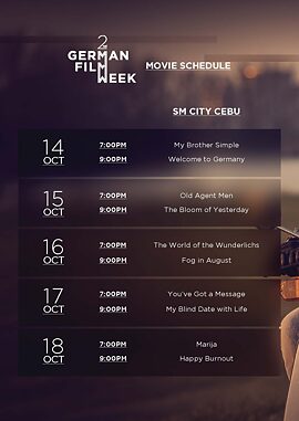 German Film Week in Cebu Full Schedule