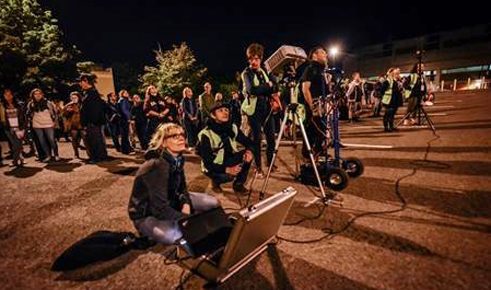 Sarah Adam during the screening in Quebec