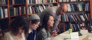 Reinhard Kleist beim Workshop für die jungen Illustratoren in Lemberg