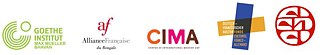 Logos &copy; © Goethe-Institut, Alliance Francaise du Bengale, CIMA, Elysees, Visva Bharati Logos