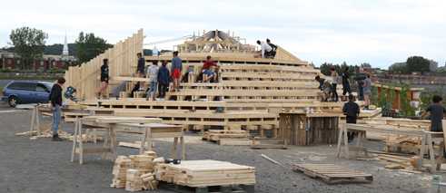 Construction work at Mont Réel