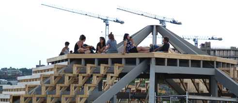 Construction work at Mont Réel