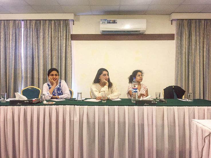 Participants during the workshops.