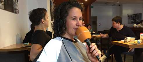 Host Sonja Koppitz speaking live from the breakfast table.