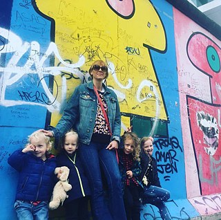 Checking out the East Side Gallery.