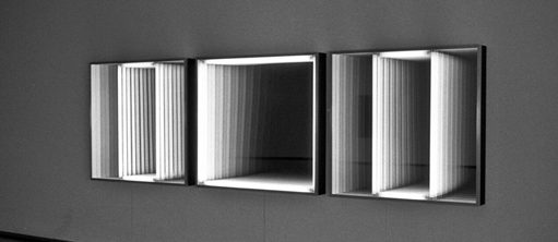 Christian Megert, Triptych 3 light boxes 1973