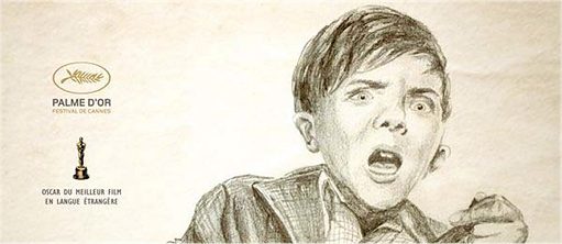 Zeichnung eines Jungen mit Trommelstab