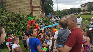 Celebrating Eid with a clown and lots of fun