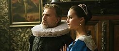 Christoph Waltz and Alicia Vikander in Tulip Fever.