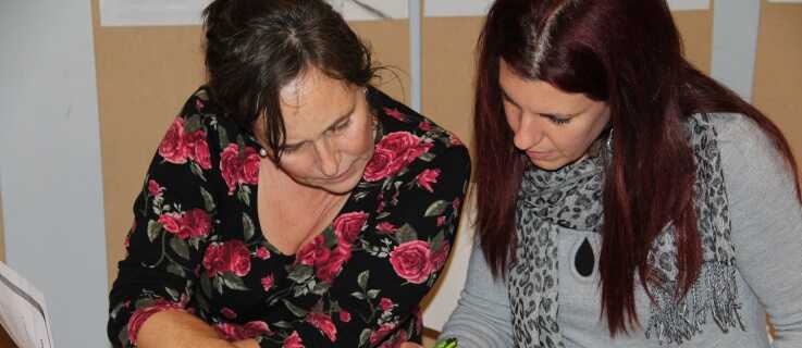 Arbeit an den Thementischen