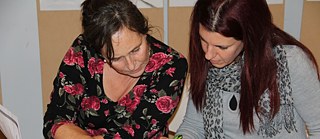 Arbeit an den Thementischen