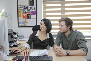 Ben Rangnick mit Mungunbayar Enkhbayar