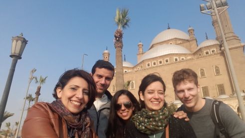 Selfie vor der Zitadelle von Saladin