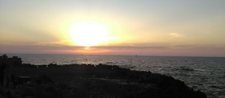 Ein schöner Sonnenuntergang über Alexandria