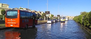 Überflutete Straßen in Kairo