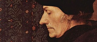 Detail Buchumschlag Stefan Zweig "Erasmus von Rotterdam" von Hans Holbein d. J.