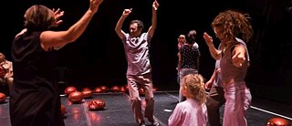 Dancers perform at the Just in Time final ball