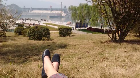 Der riesige Staudamm von Yichang