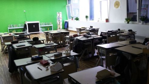 Ein sehr modernes Klassenzimmer