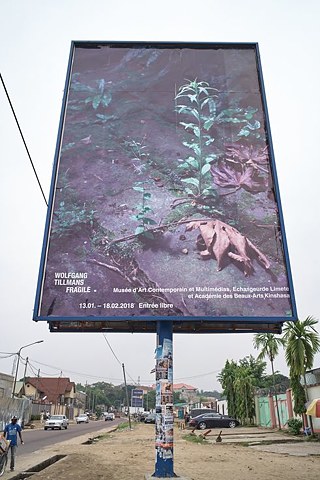 Panneau d'affichage à Kinshasa: Wolfgang Tillmans, Weed, 2014 © Photo: Goethe-Institut Kinshasa (RC) Panneau d'affichage à Kinshasa: Wolfgang Tillmans, Weed, 2014