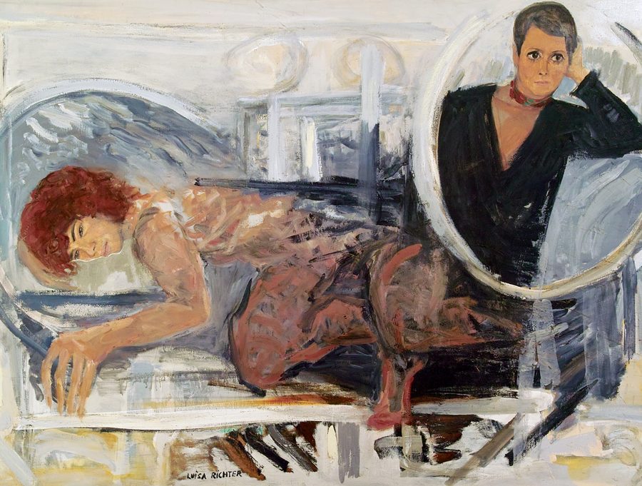 Marcos y Ana en fragmento, 1977. Oleo sobre tela, 129 x 197 cm