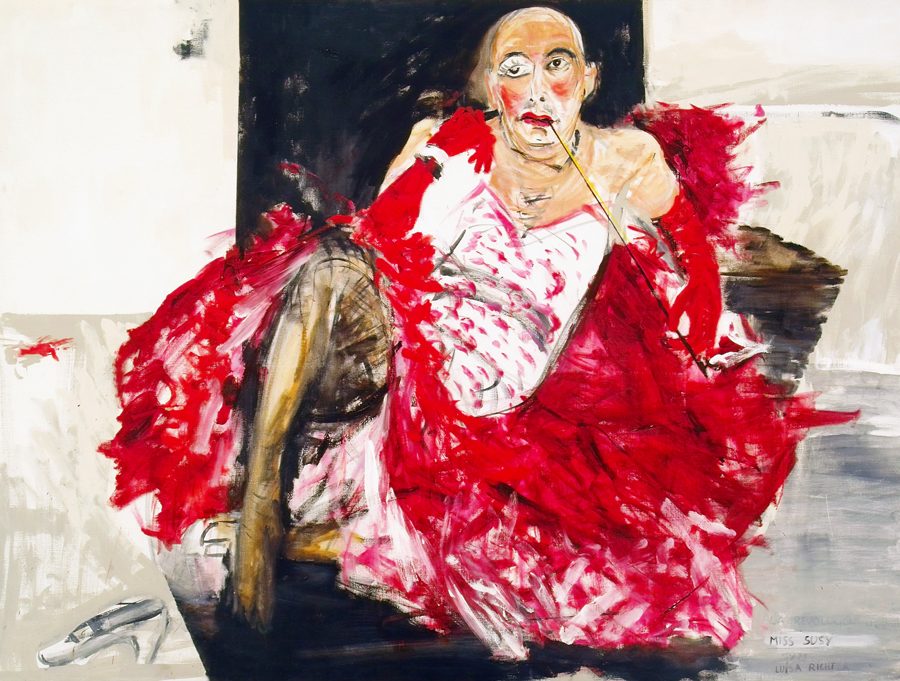 Rafael Briceño (Miss Susy y la Revolución), 1975. Oleo sobre tela, 150 x 200 cm