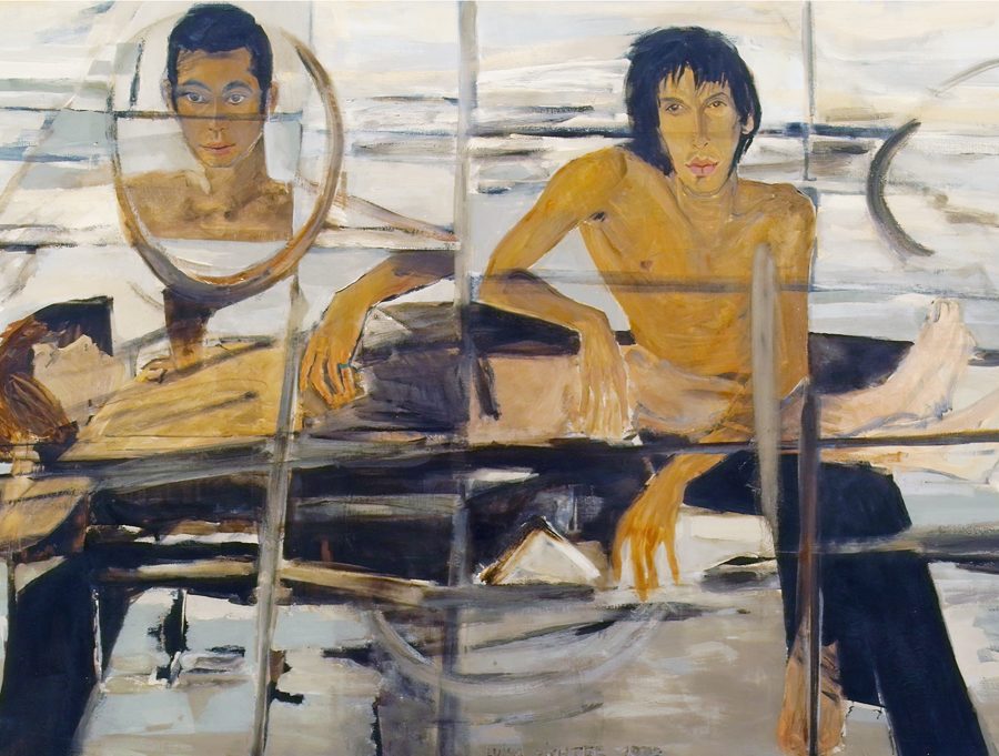 Los tres, 1986. Oleo sobre tela, 128 x 192 cm