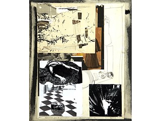 Espacio de los recuerdos, Collage, tinta y gouache sobre papel, 40 x 55 cm