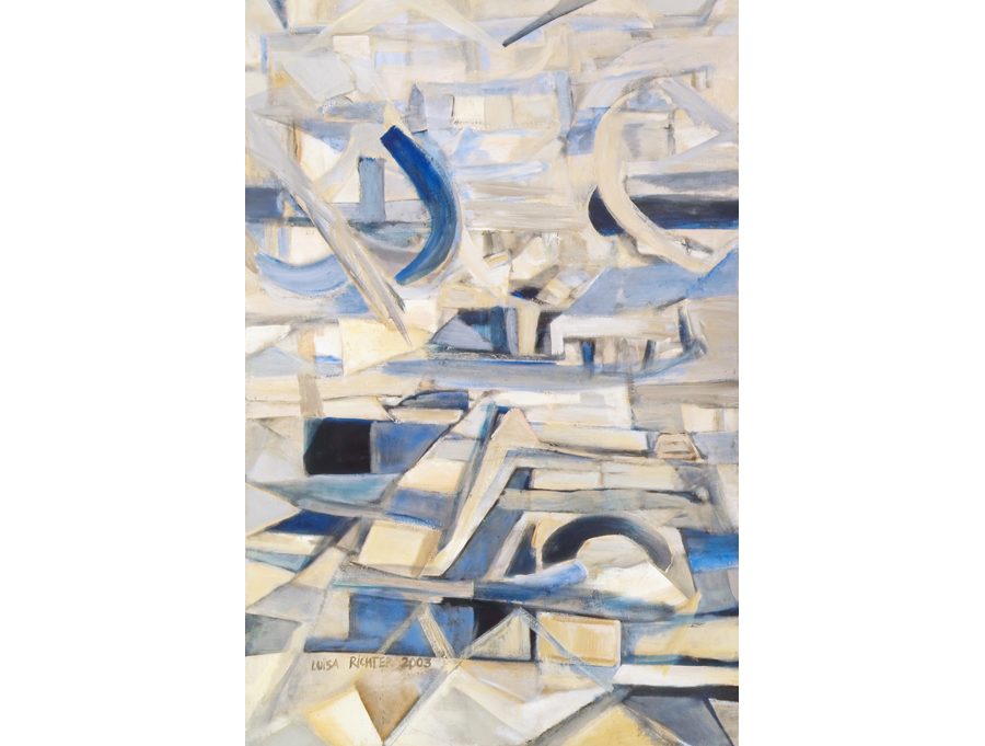 Rapsodia azul, 2003. Oleo sobre tela, 146 x 97 cm
