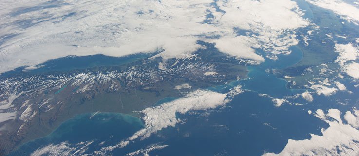 New Zealand as seen from the International Space Station in 2014