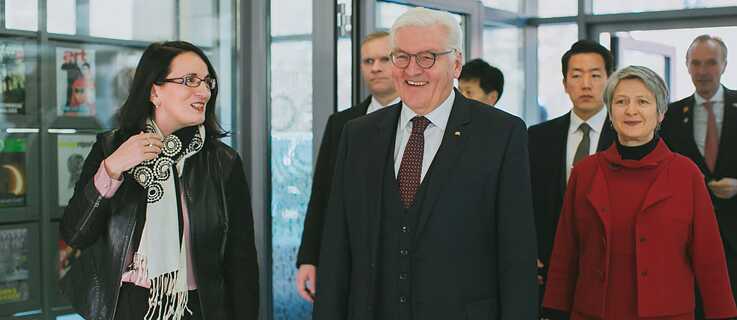 Aus Anlass des 50-jährigen Jubiläums des Goethe-Instituts in Korea besuchte Bundespräsident Steinmeier am 8. Februar das Goethe-Institut in Seoul.