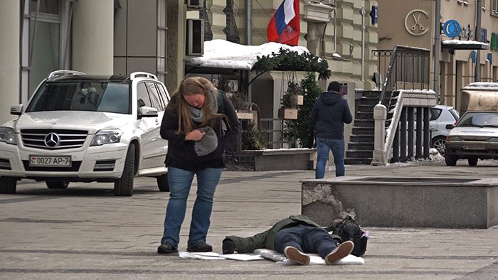 Performance von Simon Pfeffel in Moskau