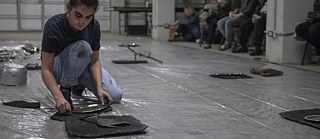 Künstler bei der Arbeit