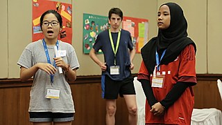 The participants hold group presentations in the second part of the competition.