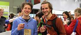 Staff members were happy to answer questions about vocational training and further education over an espresso at the fair stand. 