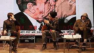 Participants of the discussion „Simulacrums der Revolution“ at the international forum „Kunst der direkten Handlung“