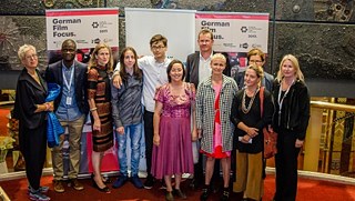 Doris Dörrie (Filmemacherin); Alex Moussa Sawadogo (Kurator), Mariette Rissenbeek (German Films), Tristan Göbel, Anand Batbile, Lien Heidenreich-Seleme (Goethe-Institut Johannesburg), Klaus Streicher (Deutsche Botschaft Pretoria), Petra Epperlein (Filmemmacherin), Karin Steinberger (Filmemacherin), Christine Tröstrum (Berlinale Talents), Nicole Harms (Deutsche Botschaft Pretoria)