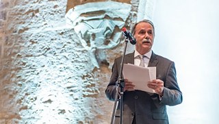 Klaus-Dieter Lehmann, president of the Goethe-Institut, opens the Deutsch-tschechischen Kulturfrühling