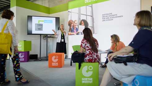 Booth of the Goethe-Institut.