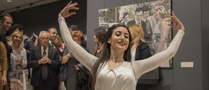 A dancer at the opening.