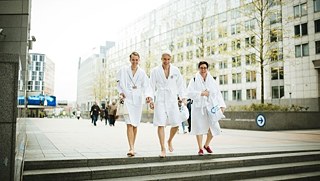 Aleksi Malmberg, Mikko Fritze und Merja Kyllönen