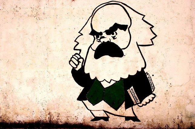 Graffiti de Marx en la ciudad de Mérida, Venezuela.