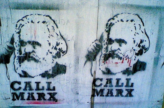 Stencil von Karl Marx in Brasilien